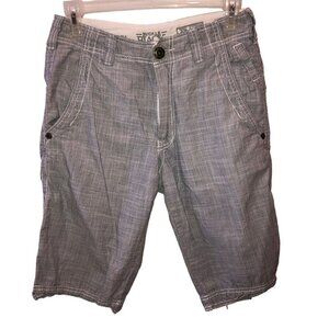 Buckle Black Mens Size 27 x 23 Gray West Coast Slim Pockets Bermuda Shorts
